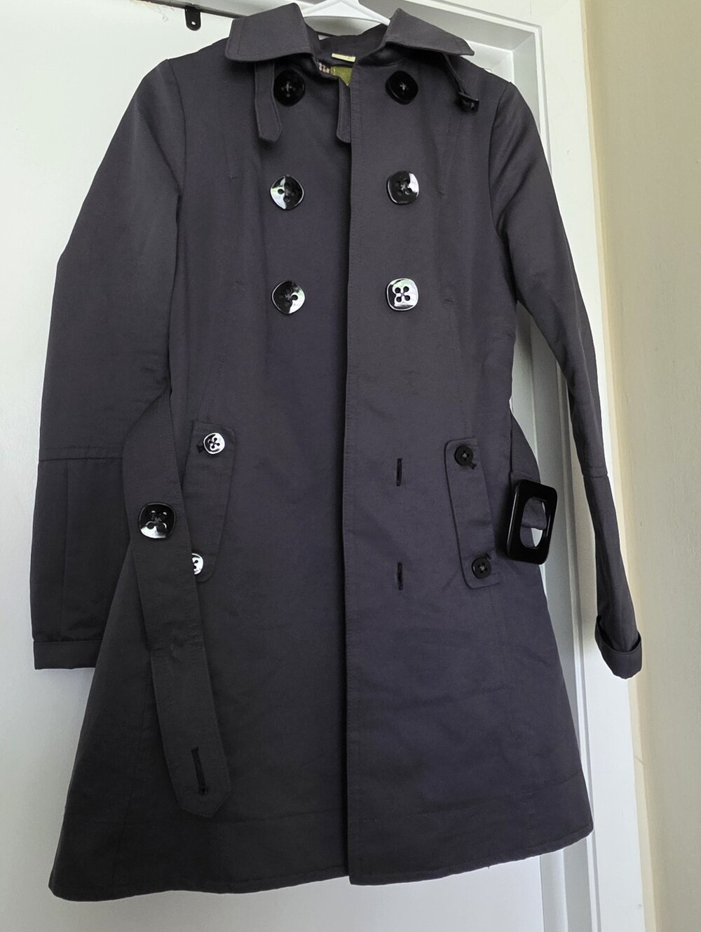 Soia Kyo Classic Double-Breasted Trench Coat EUC